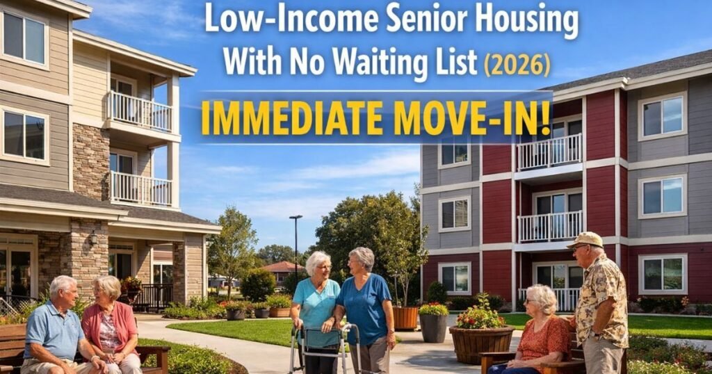 Low-Income Senior Housing With No Waiting List (2026) | Immediate Move-In